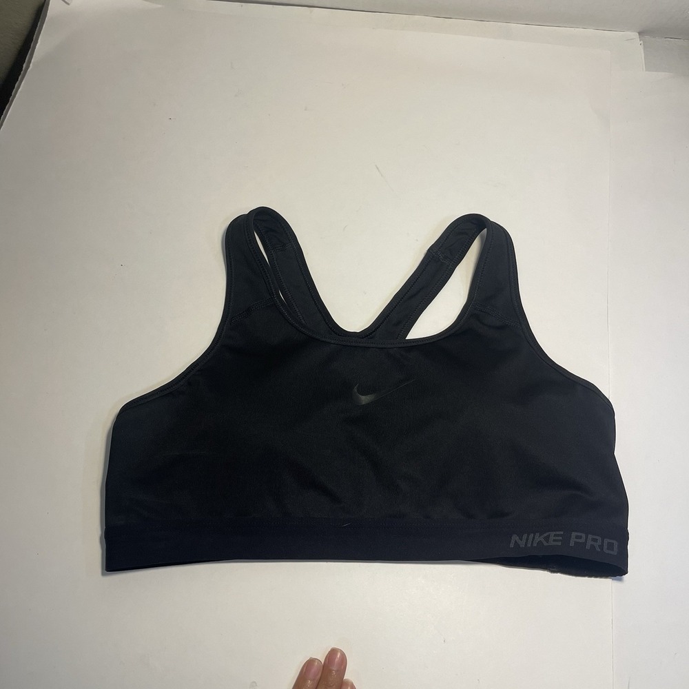 Nike Pro Dri-Fit Large Sport Bra Black Padded Sporty Training